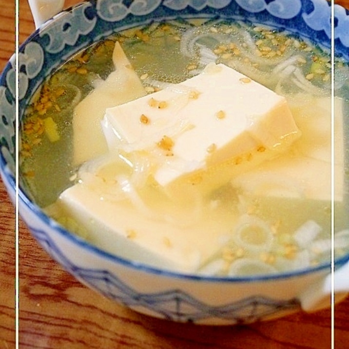 豆腐の生姜スープ